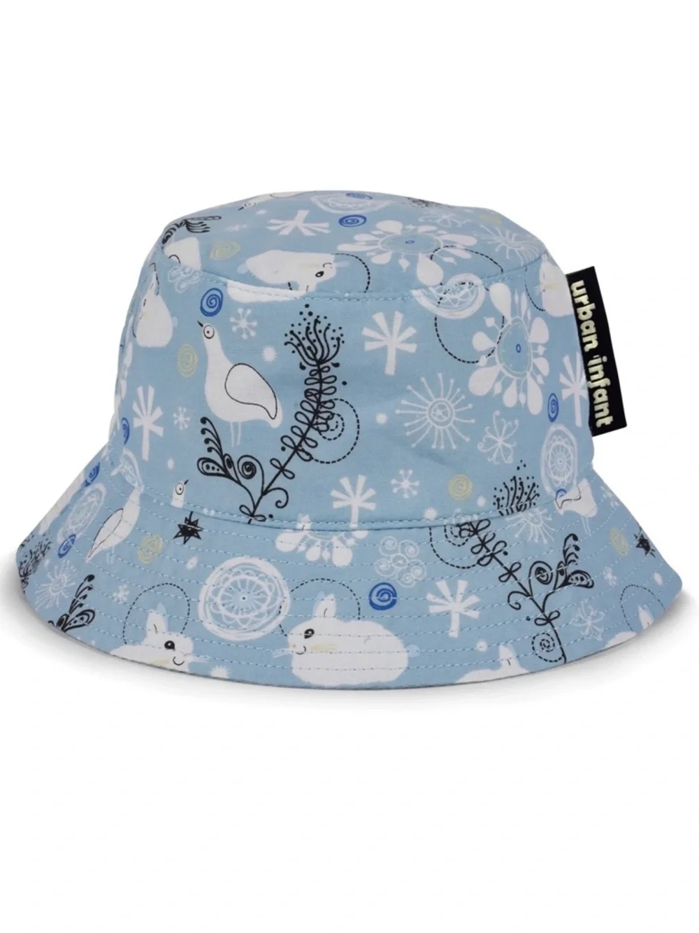Reversible Blue Bunny Toddler Bucket Hat